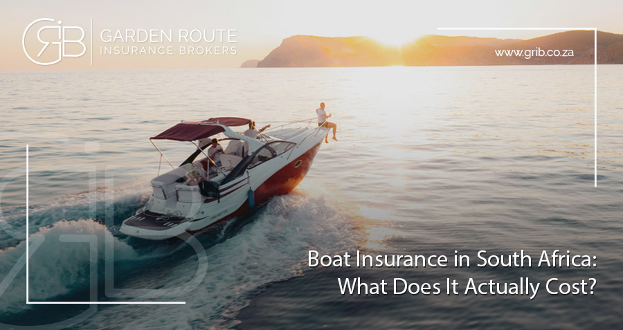 Speedboat with passenger on the bow at sunset — boat insurance South Africa from GRIB